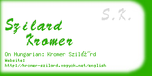 szilard kromer business card